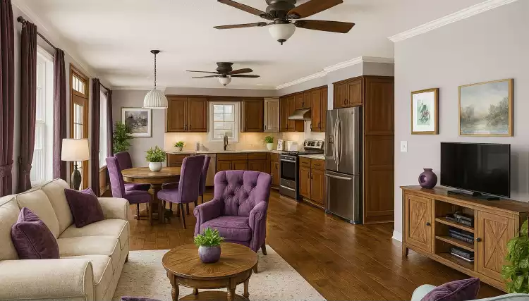 Kitchen, Dining & Living