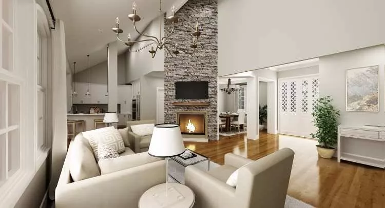 Living Room as viewed from Stairwell