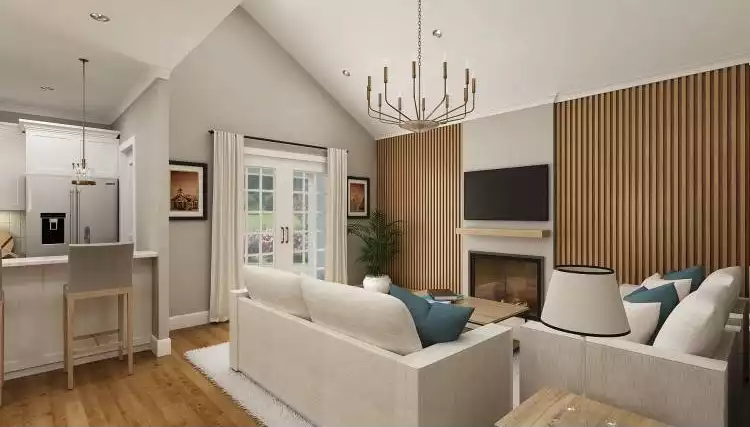 Living and Kitchen as Viewed from Dining