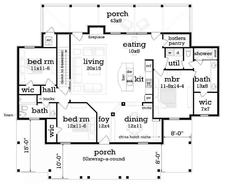 Main Level Floor Plan