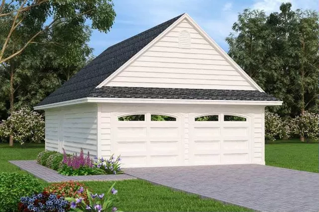 Optional detached garage elevation