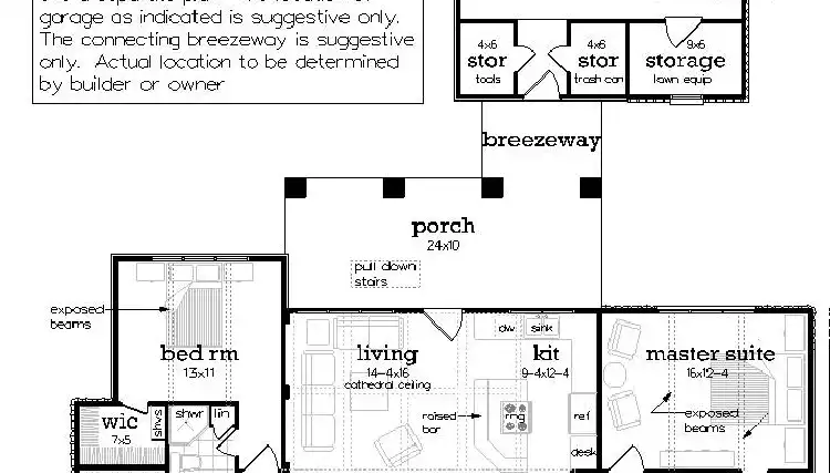 Floor Plan with optional detached Garage