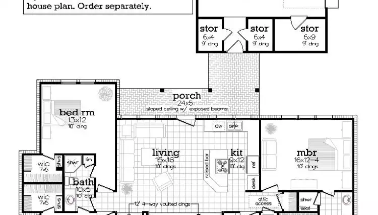 Floor Plan with Optional Detached Garage