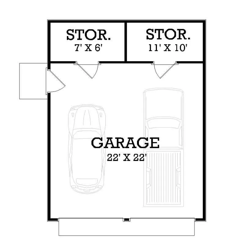 optional detached garage floor plan