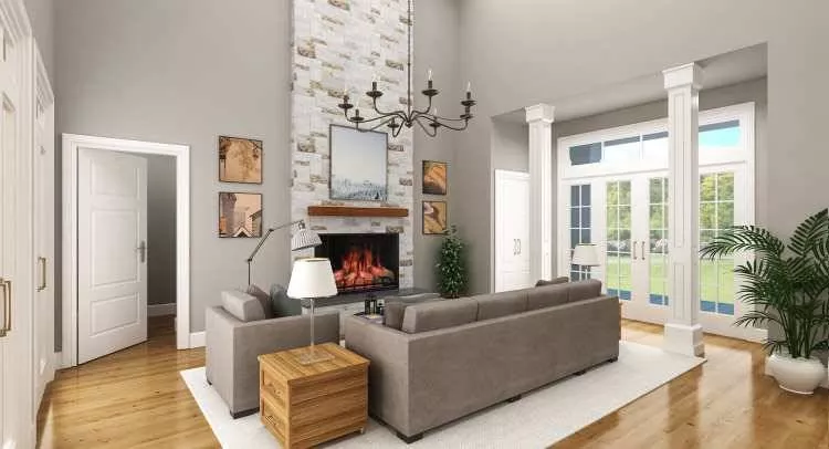 living room looking toward foyer