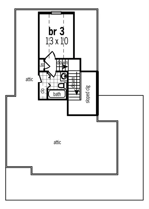 Upper level floor plan