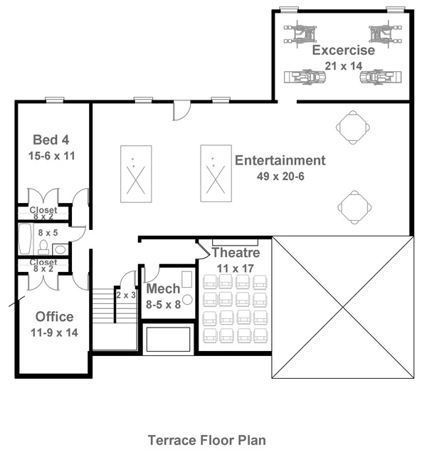 terrace house plan