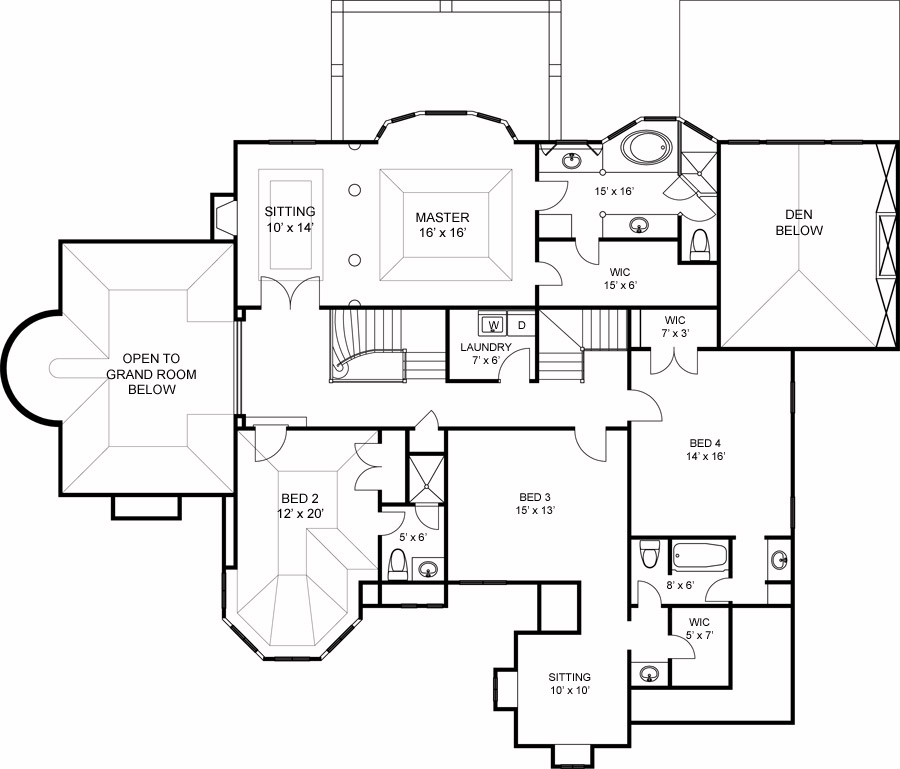 European House Plan With 4 Bedrooms And, 6000 Square Foot House Plans