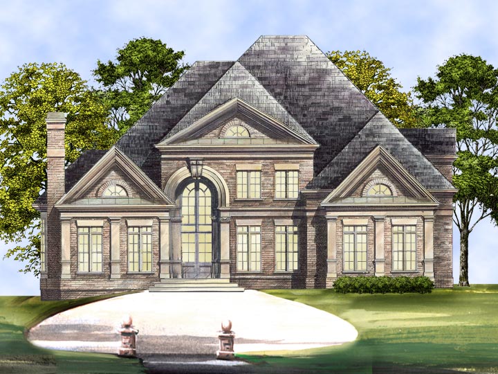 Front Rendering image of Westover House Plan