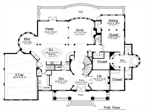 1st Floor Plan image of Vinius House Plan