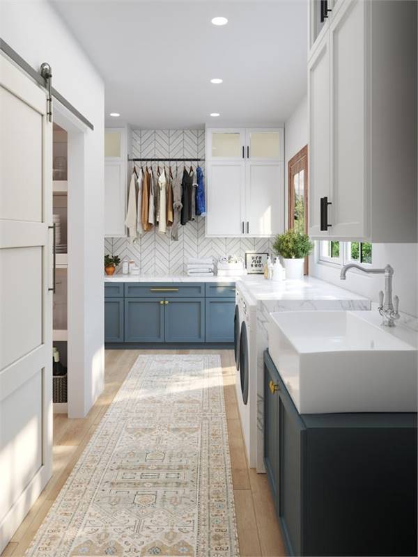 Large Utility Room with Farmhouse Sink