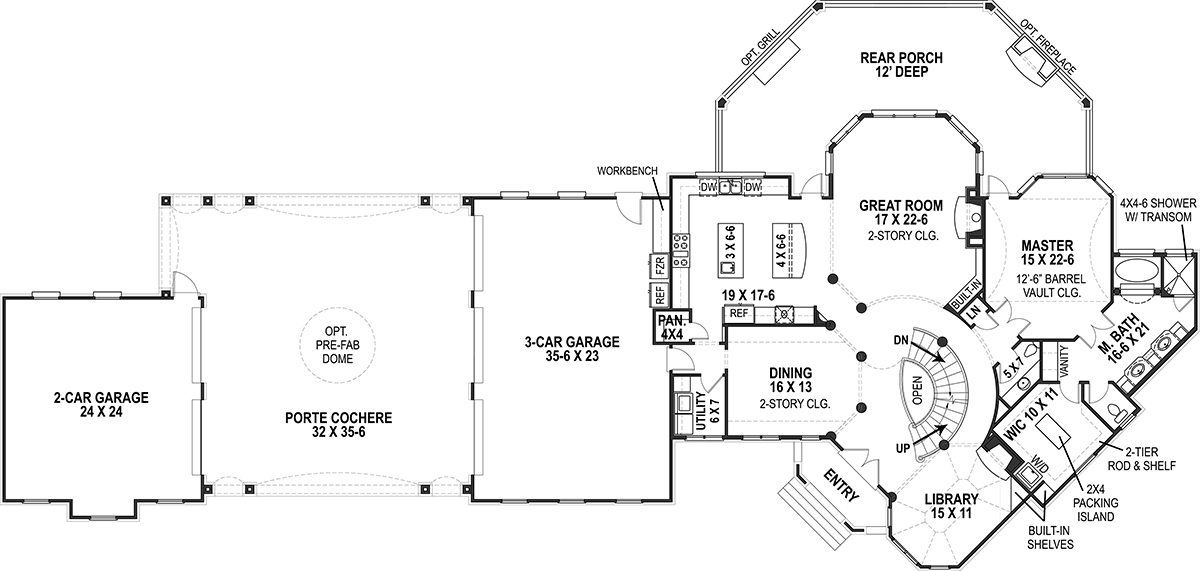 1st Floor Plan image of Lady Rose House Plan