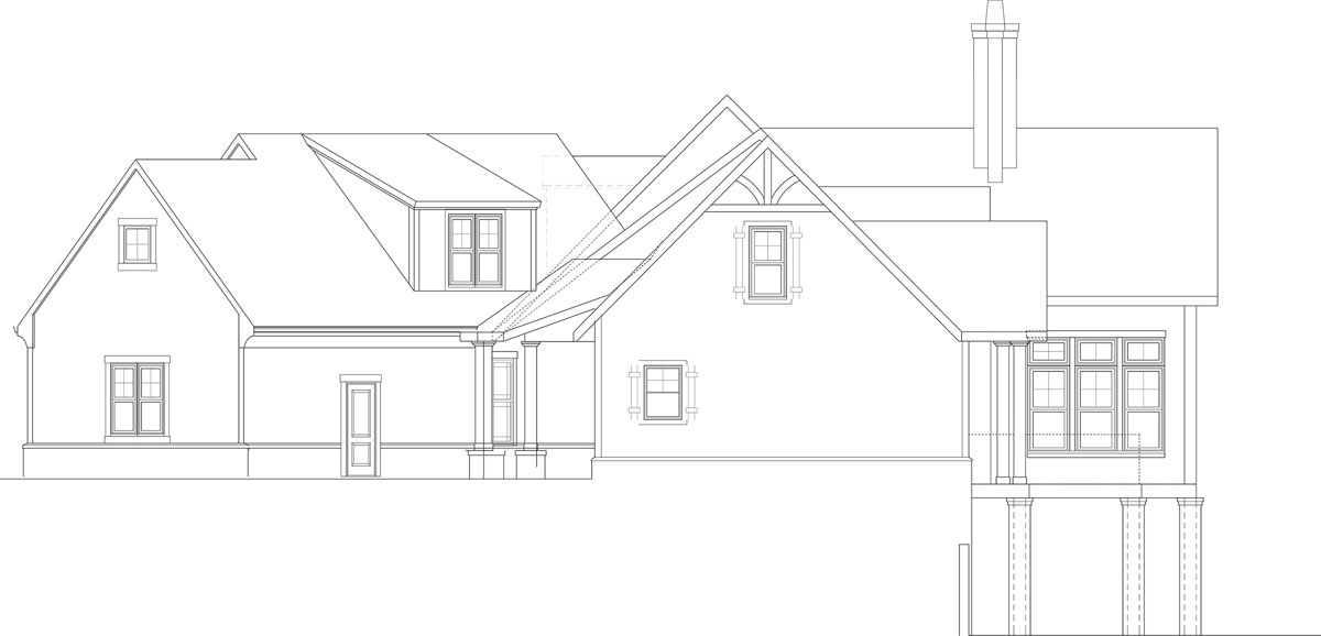 Right Elevation image of Pepperwood Place House Plan