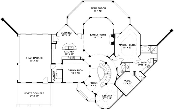 First Floor Plan image of Salem House Plan