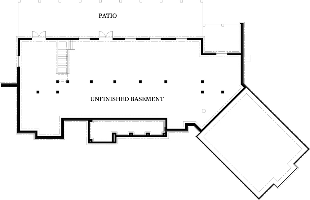 Unfinished Basement image of Tres Le Fleur House Plan