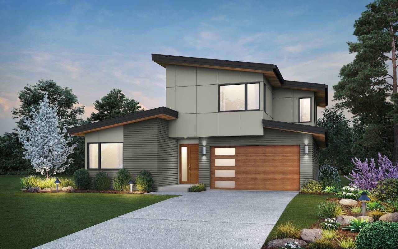 2 Story Contemporary Home with 2 Car Garage