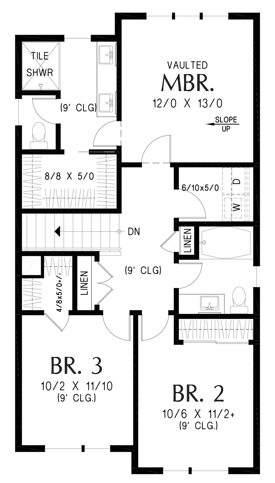 Reverse Upper Floor Plan