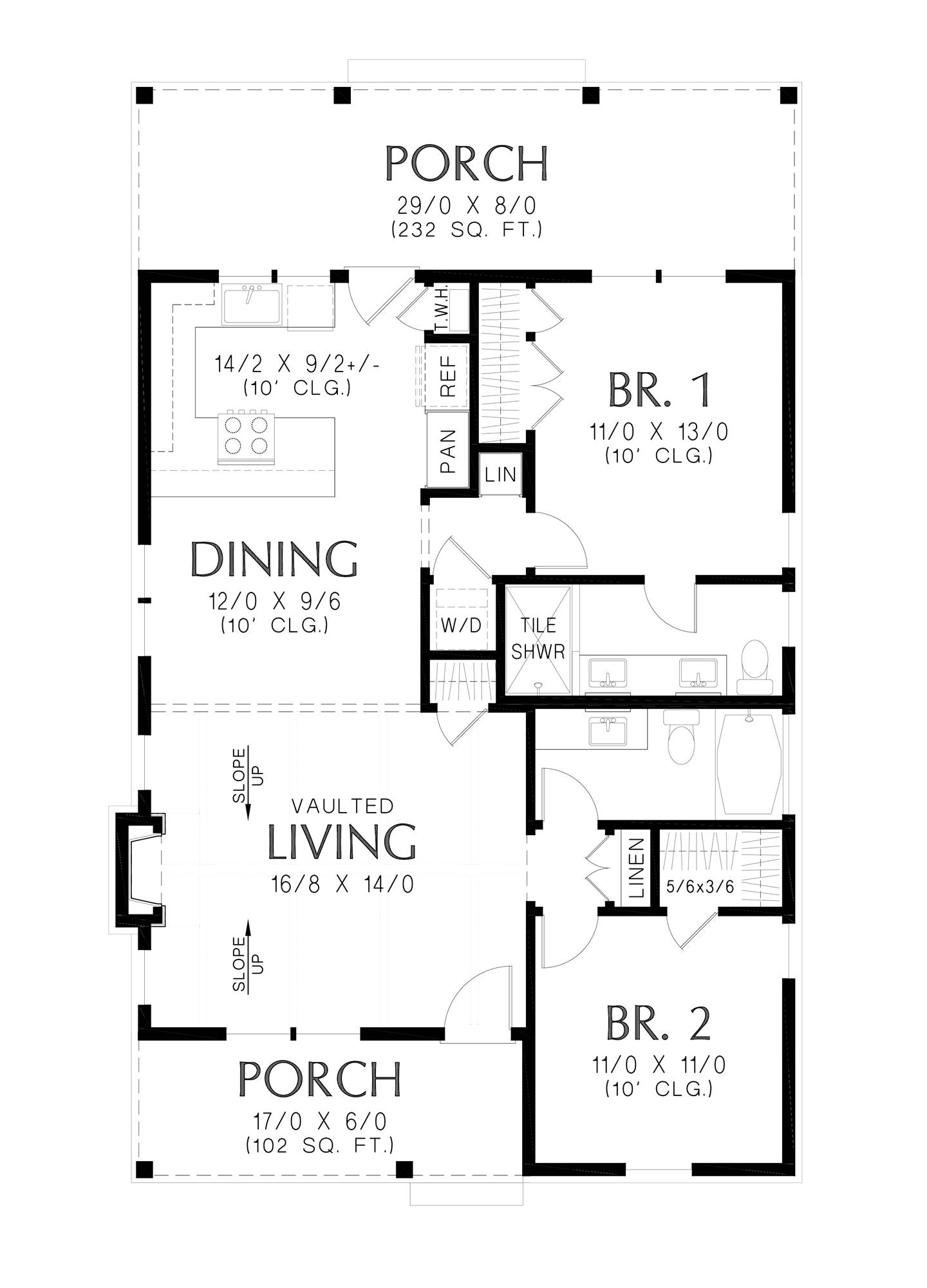 Small 2 Bedroom Cottage Ranch Style House Plan 5885 Plan 5885