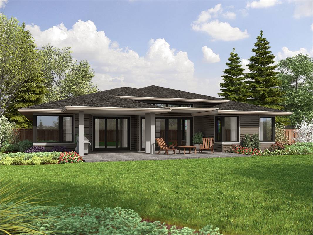 Expansive Rear Rendering Featuring Covered Outdoor Living