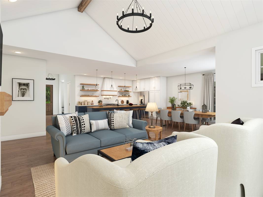 Serene Kitchen/Dining/Living Room image of Bonaire House Plan