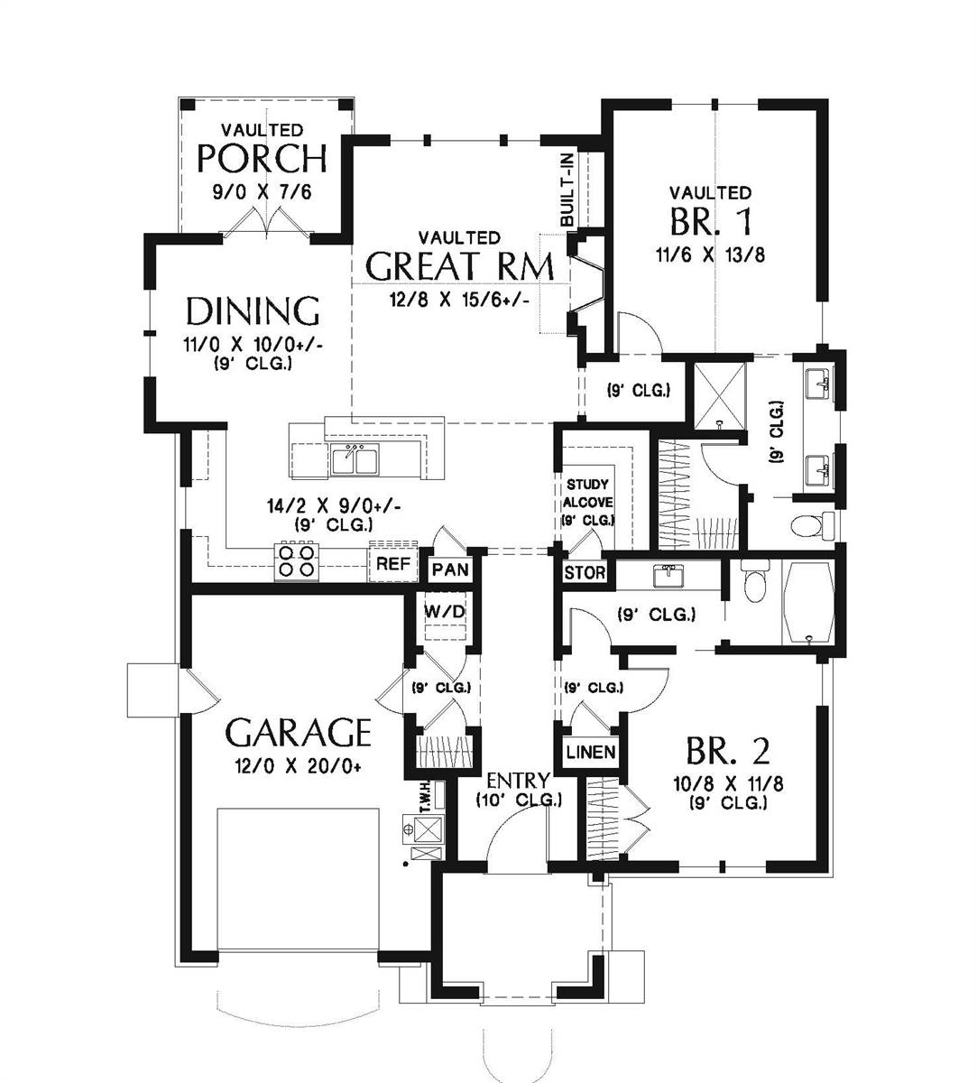 One Story French Cottage Style House Plan 8764 Plan 8764