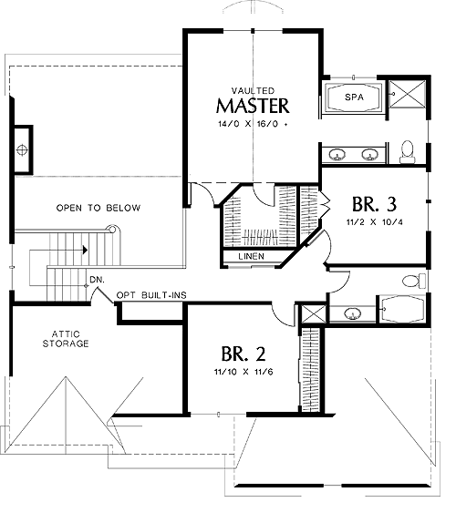 Second Floor Plan image of Monmouth House Plan