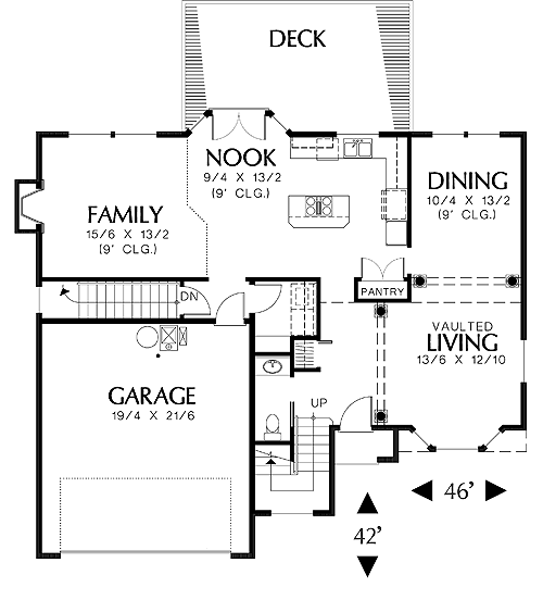 Modern House Plan with 4 Bedrooms and 3.5 Baths - Plan 2640