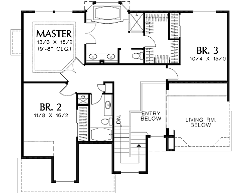 Modern House Plan with 4 Bedrooms and 3.5 Baths - Plan 2640