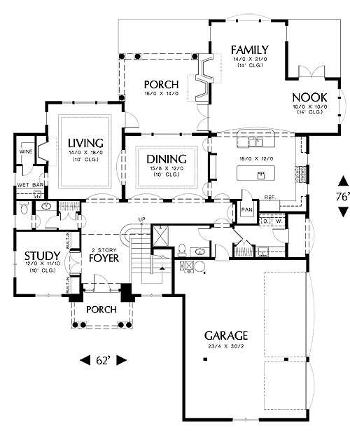 Modern House Plan with 4 Bedrooms and 4.5 Baths - Plan 2714