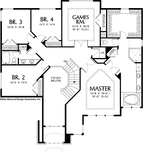 European House Plan with 4 Bedrooms and 2.5 Baths - Plan 2731