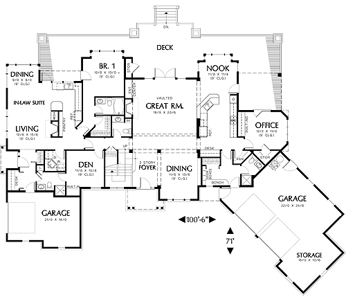 Craftsman House Plan with 4 Bedrooms and 5.5 Baths - Plan 2754