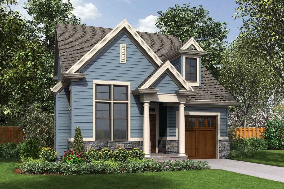 Narrow Homes With A Garage The House Designers narrow-homes-with-a-garage-the-house-designers