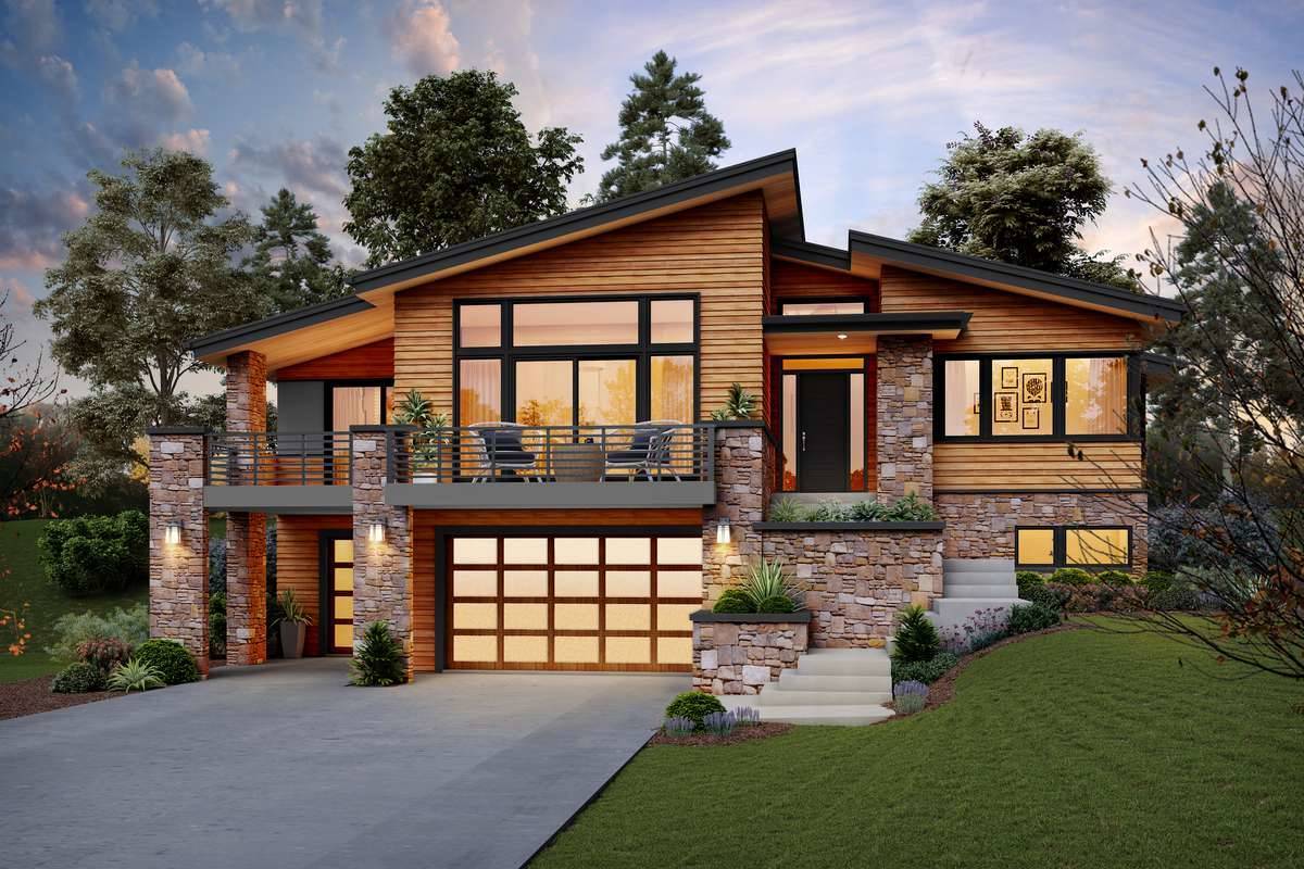 Front rendering image of NW Wonder House Plan