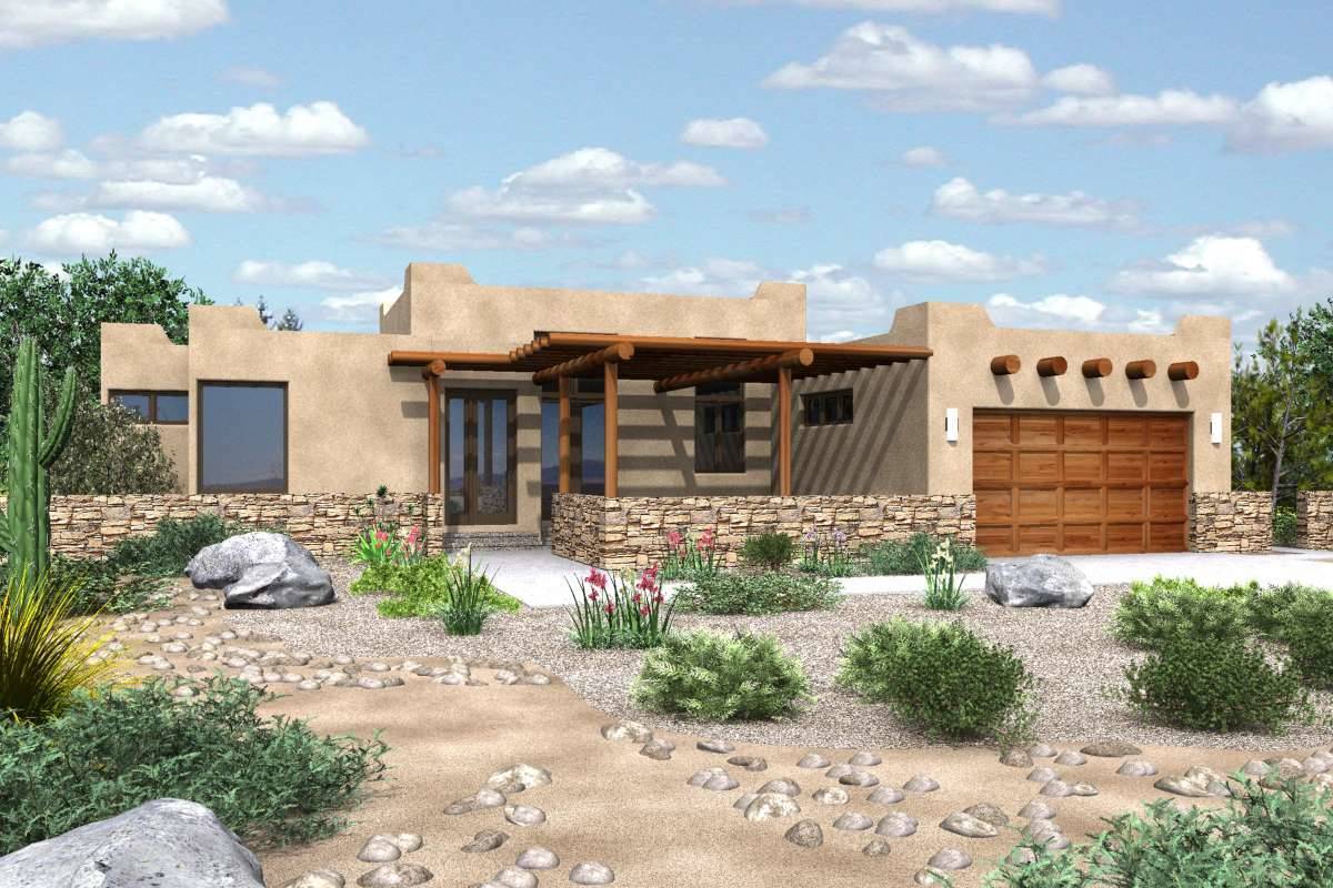 Desert Contemporary Style House Plan 4876 Queensbury Plan 4876