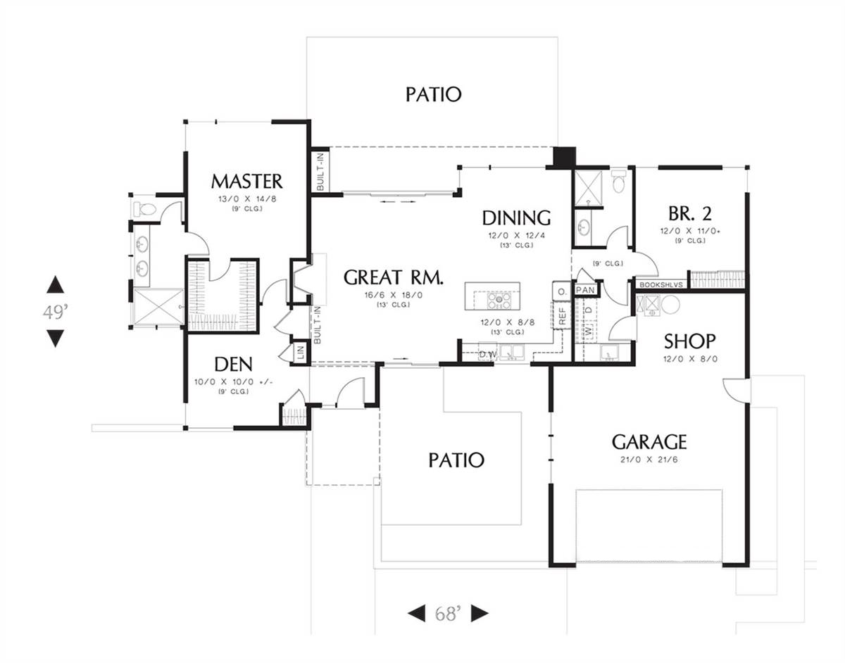 contemporary style house floor plan