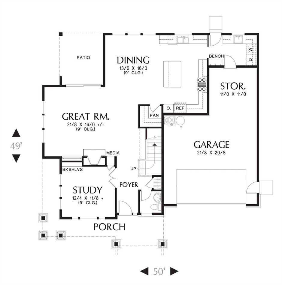 Main Floor Plan image of The Hood River House Plan