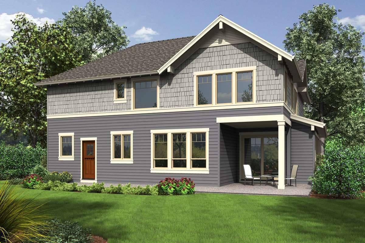 Rear Rendering image of The Hood River House Plan