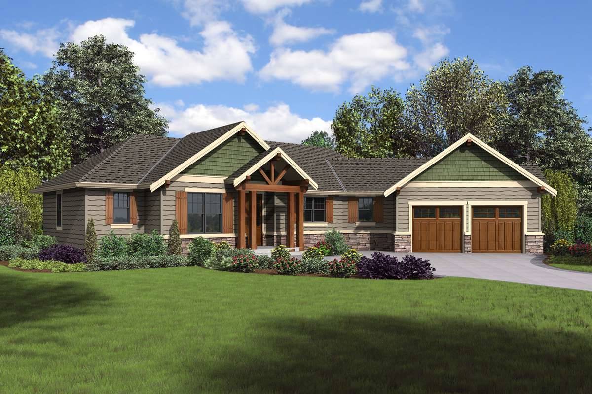 Front Rendering image of Lewistown House Plan