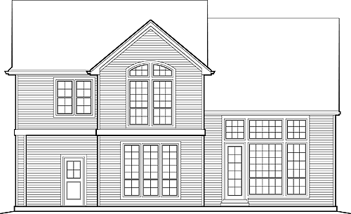 Rear Elevation image of Monmouth House Plan