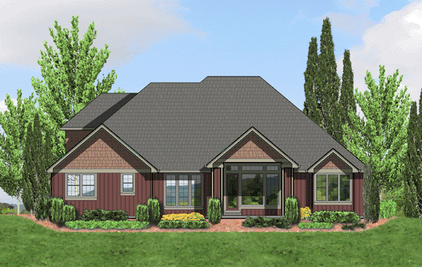 Rear Elevation image of Shapleigh House Plan