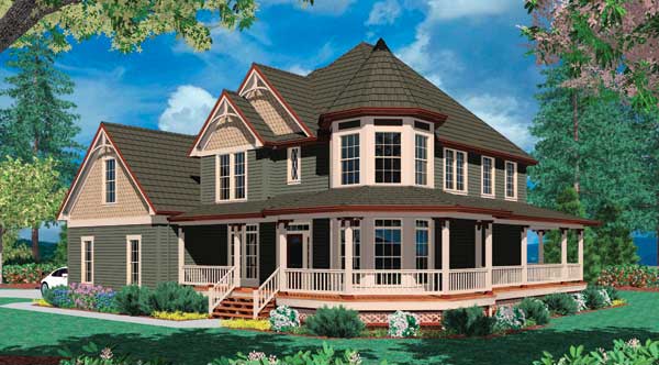 Front Rendering image of Merrimac House Plan