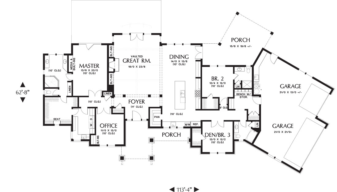 1st Floor Plan image of Whitworth House Plan