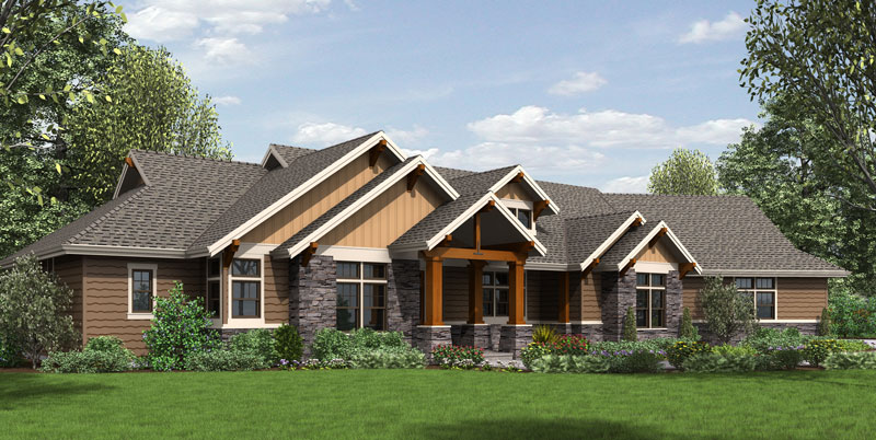 Front Rendering image of Whitworth House Plan