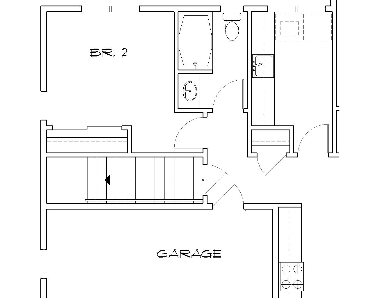 Cottage House Plan with 2 Bedrooms and 2.5 Baths - Plan 5261