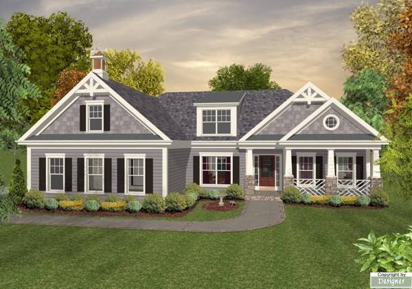 Country House Plan With 3 Bedrooms And 2 5 Baths Plan 8450