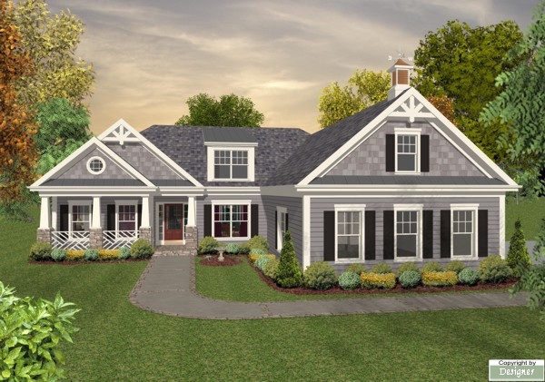 Country House Plan with 3 Bedrooms and 2.5 Baths - Plan 8451