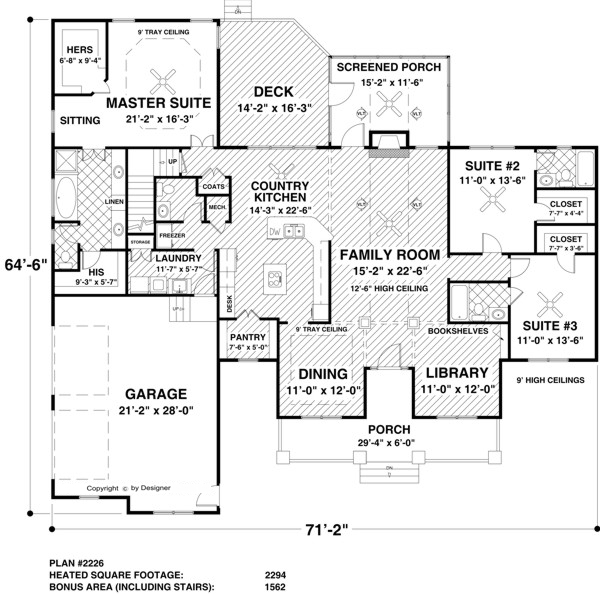 1400 Sq Ft Simple Ranch House Plan