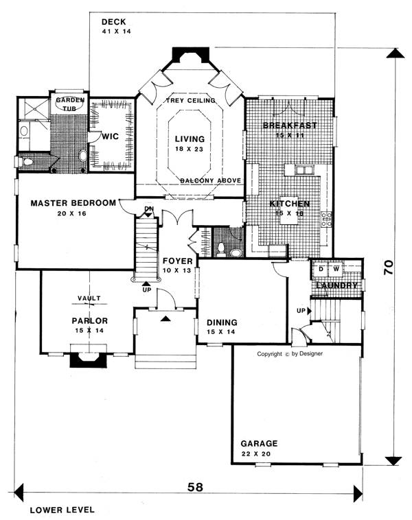 European House Plan with 4 Bedrooms and 3.5 Baths - Plan 7635