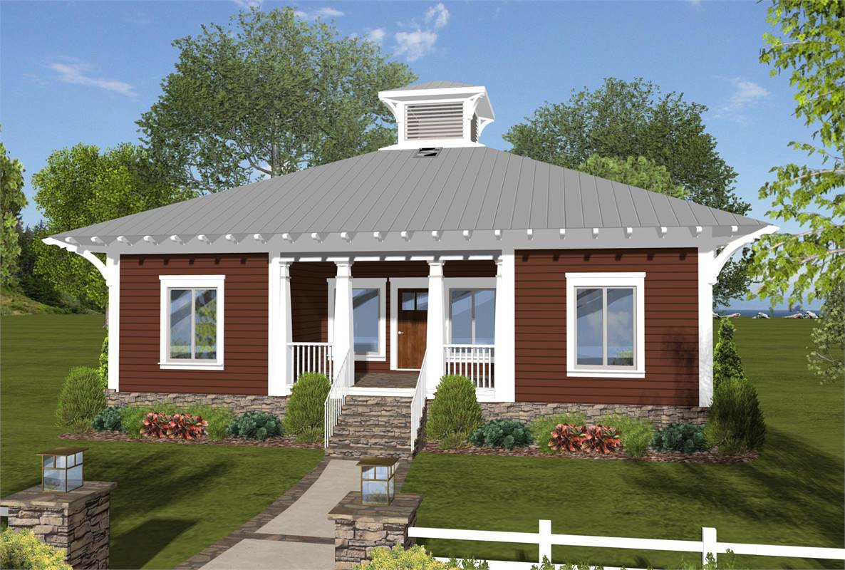 Front Elevation image of The Eco Box House Plan