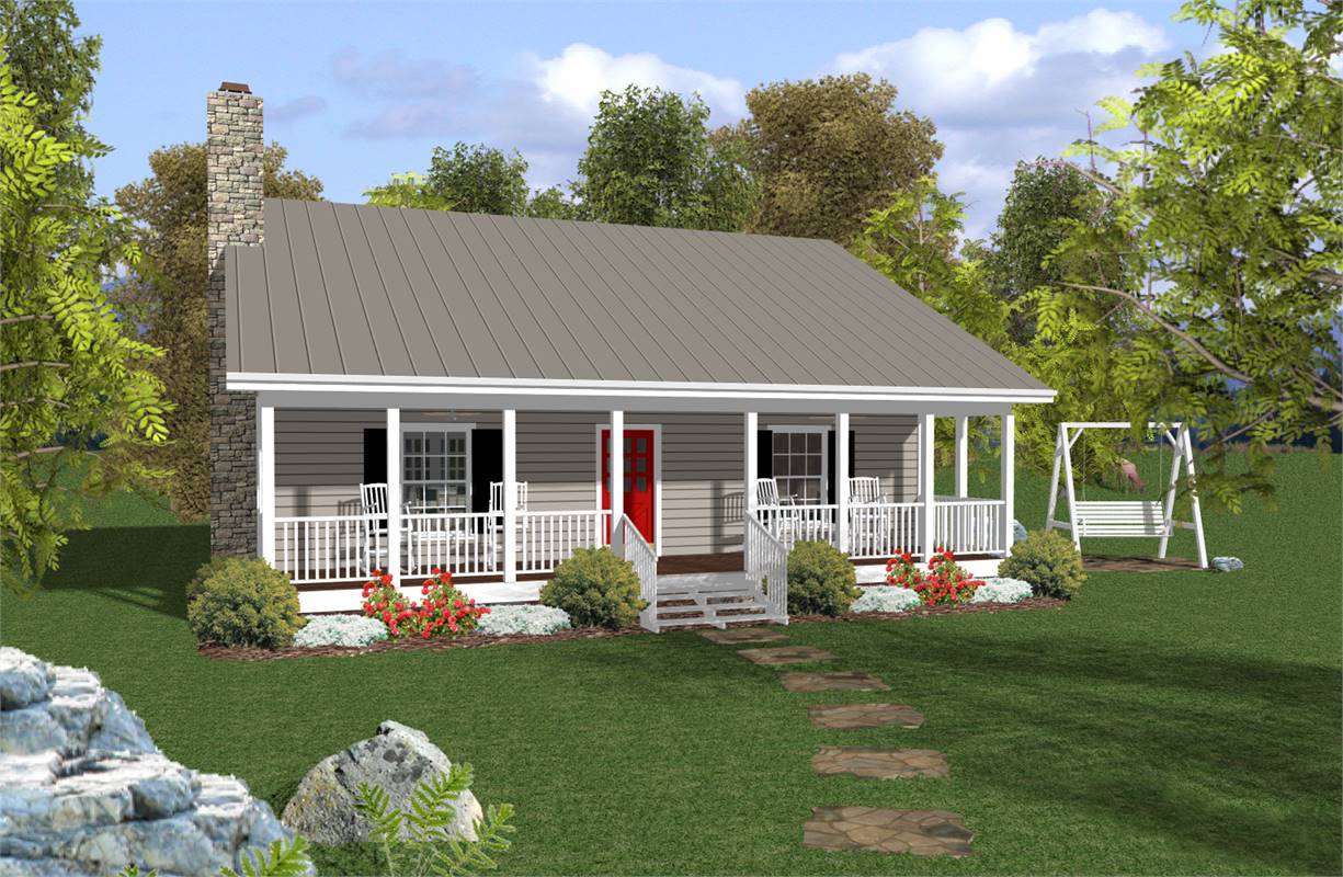 Front View image of The Mountain Retreat House Plan